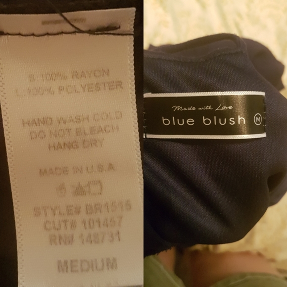 Blue Spaghetti Strap Romper Bodysuit asymmetric - Picture 5 of 5